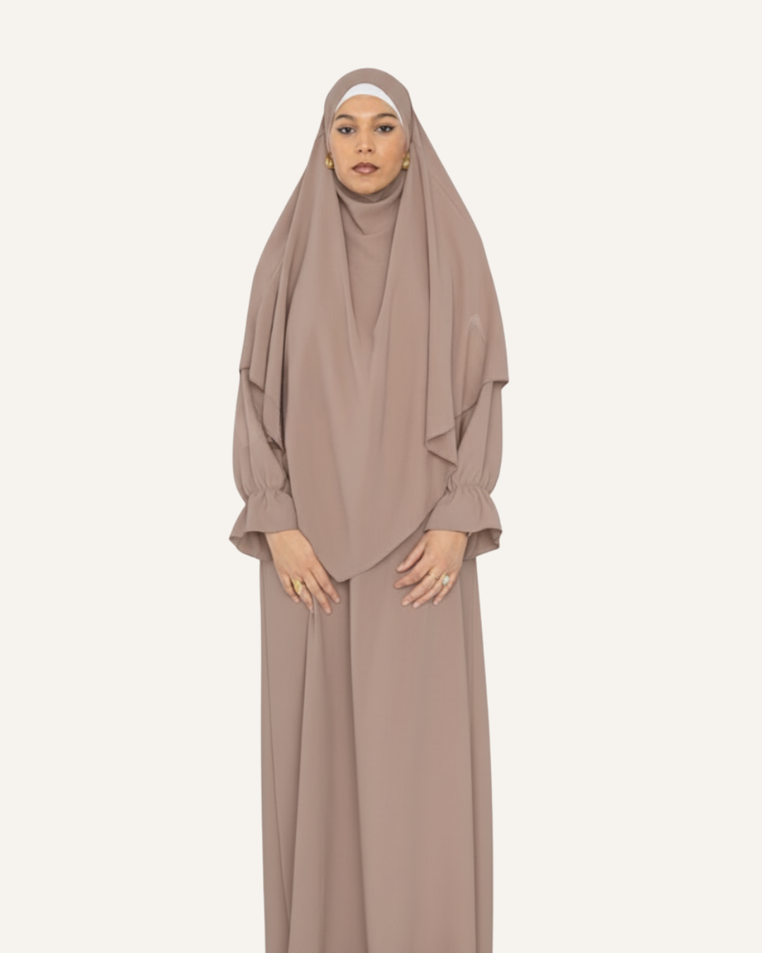 Mocha - Khimar Abaya set