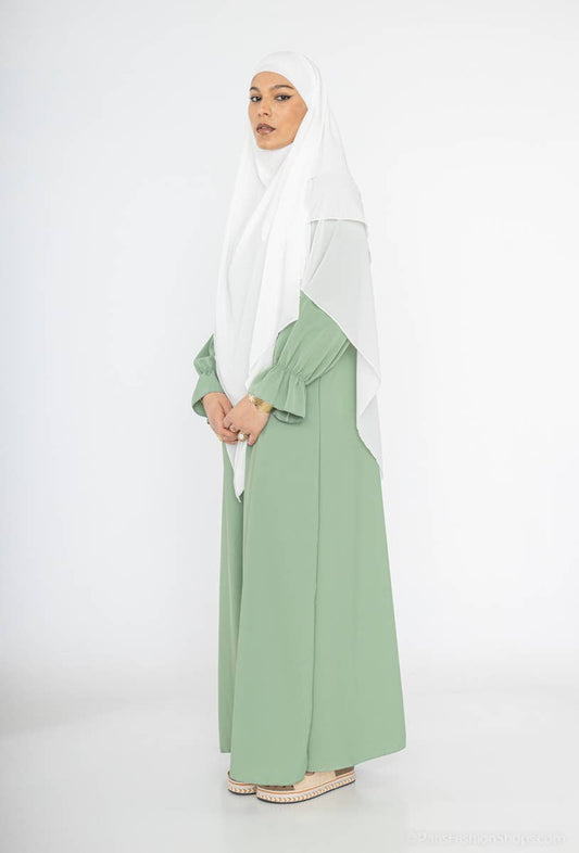 Water Green Silk Dress