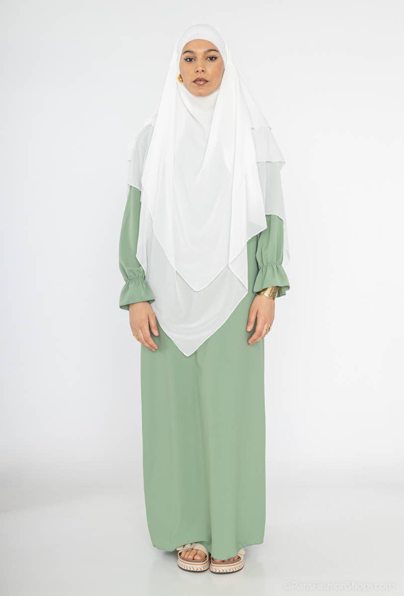 Apple Green Silk Dress