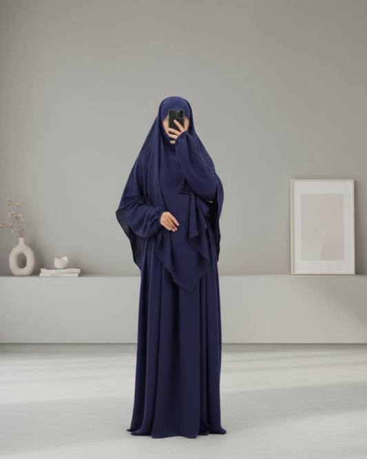 Navy - Khimar Abaya set