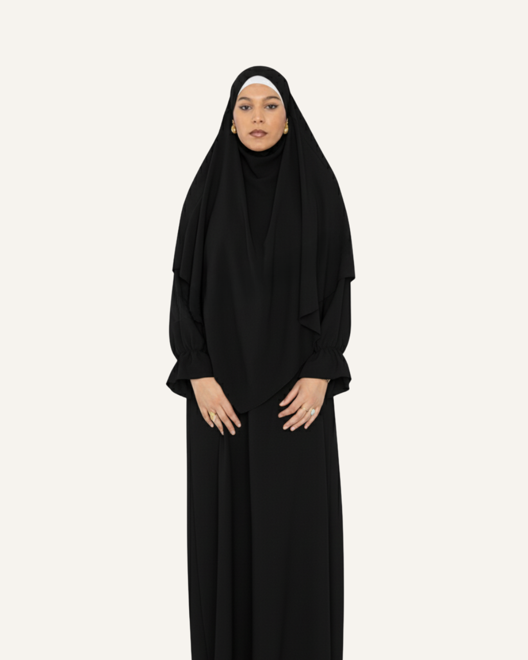 Black - Khimar Abaya Set