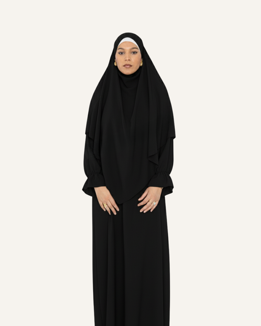 Black - Khimar Abaya Set