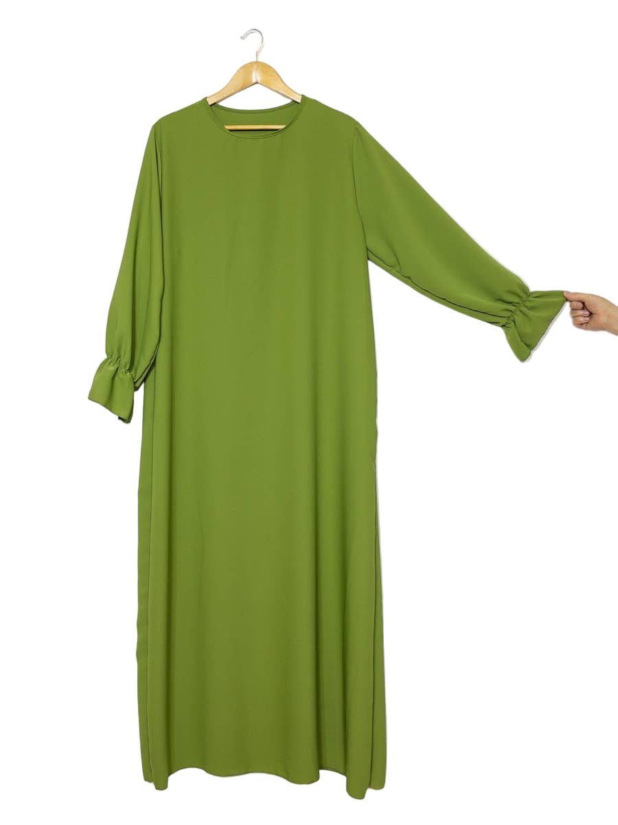 Apple Green Silk Dress